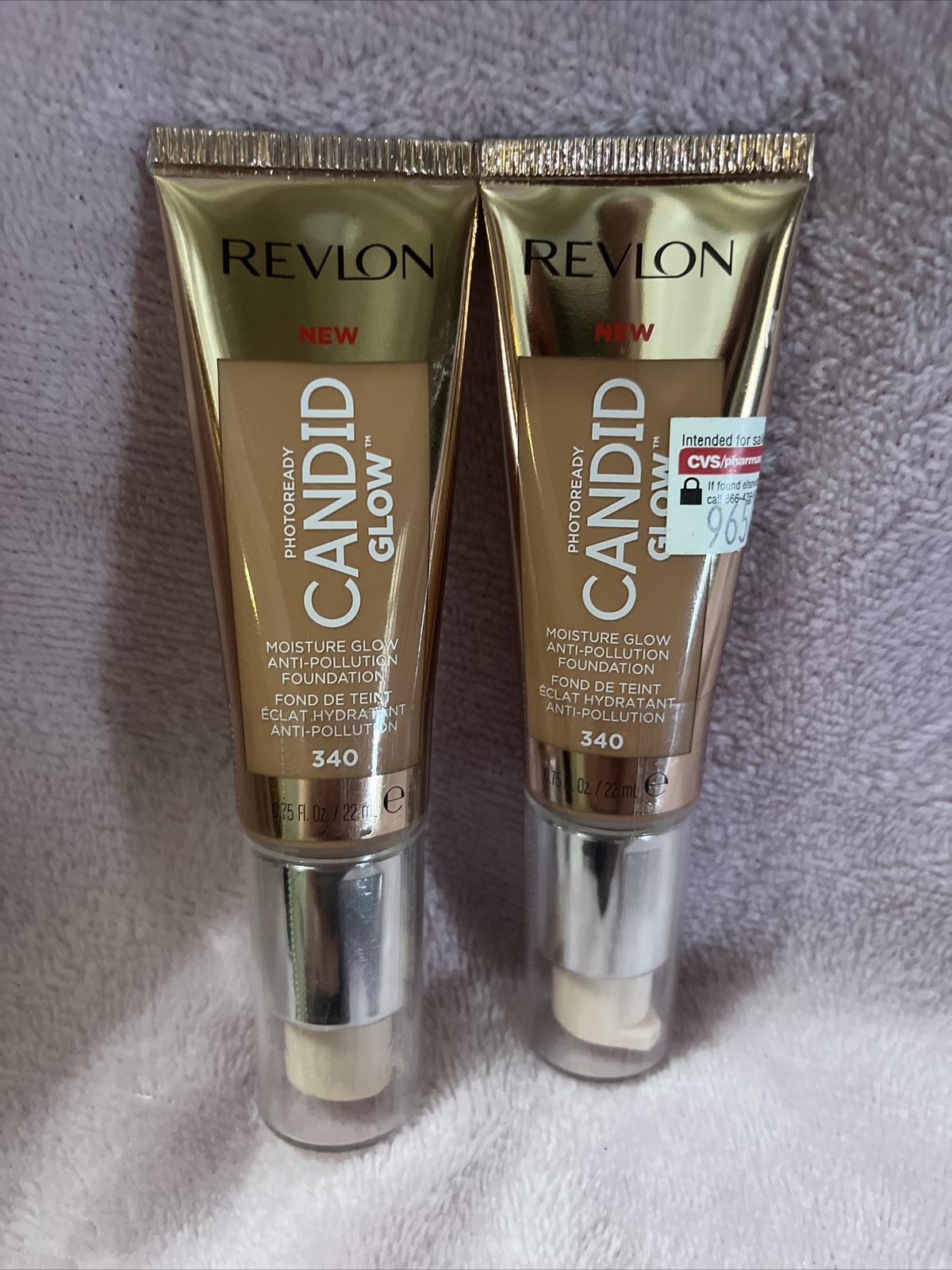 (2) Revlon PhotoReady Candid Glow Moisture Glow Foundation #340 True Beige B1