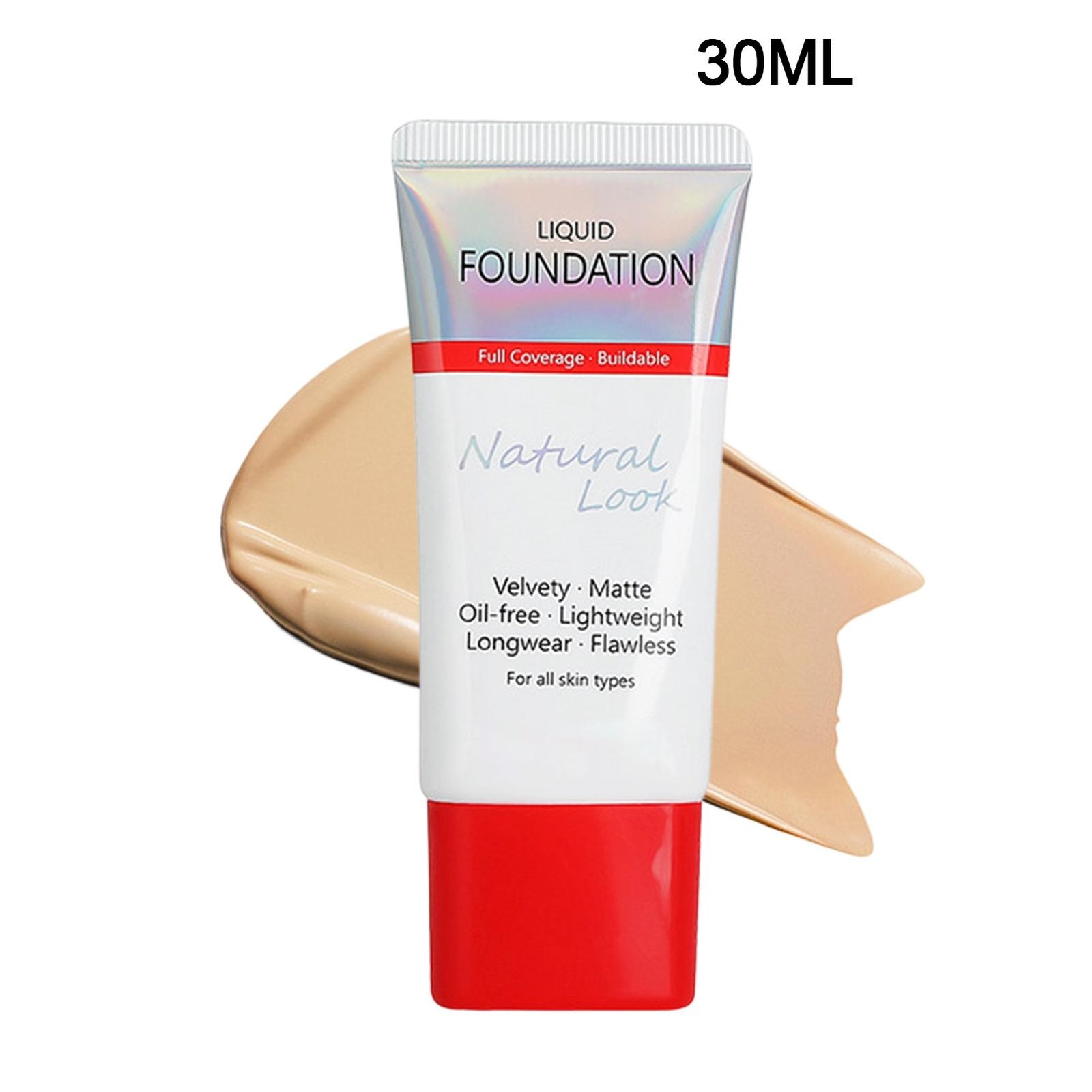 30ml Velvety Matte Liquid Foundation, Daily Makeup for Smooth Even Facial Appear