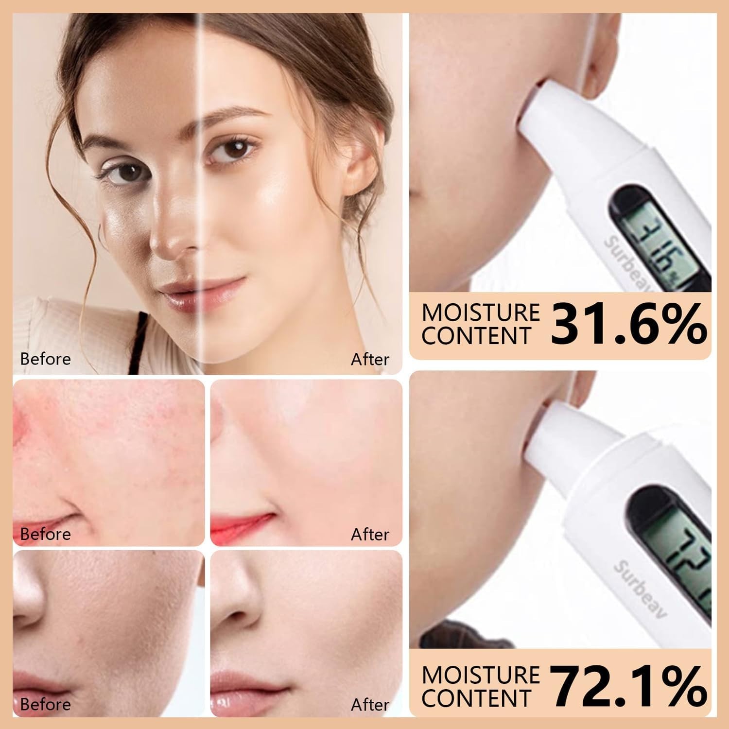 Airbrush Foundation Spray Full Coverage Hydrating Makeup Flawless Nude
