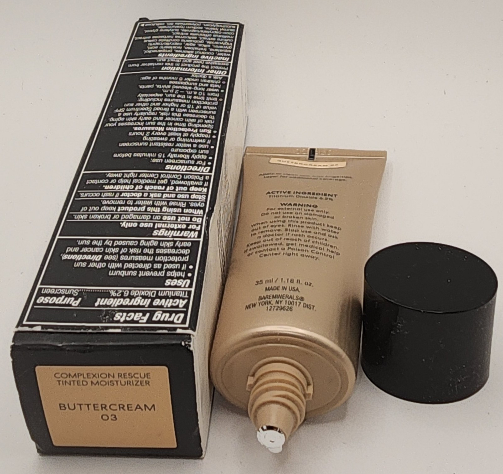 bareMinerals COMPLEXION RESCUE Tinted Moisturizer BUTTERCREAM 03 SPF30 RP $39