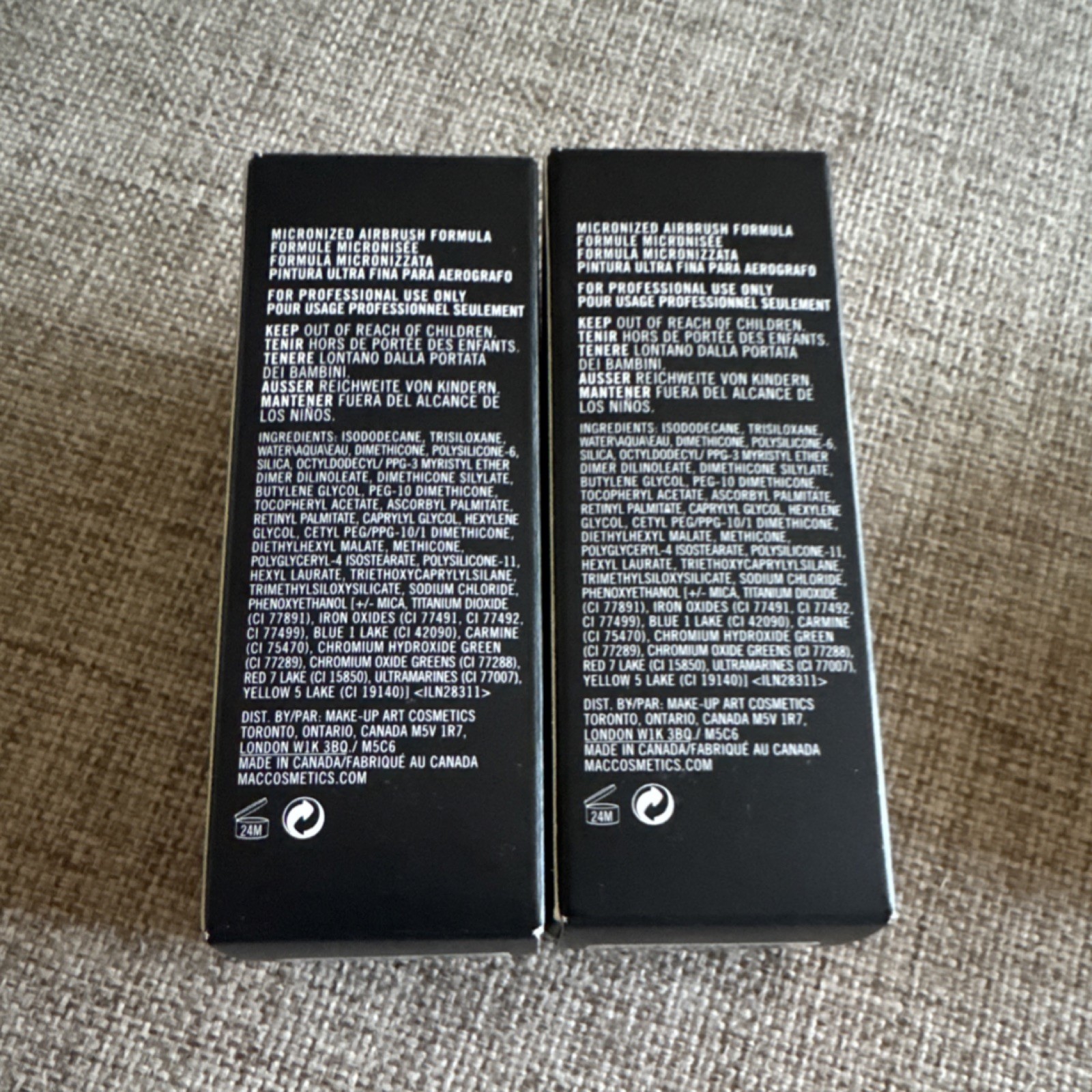 MAC Cosmetics Micronized Airbrush Formula Foundation in Black Black (Set of 2!)