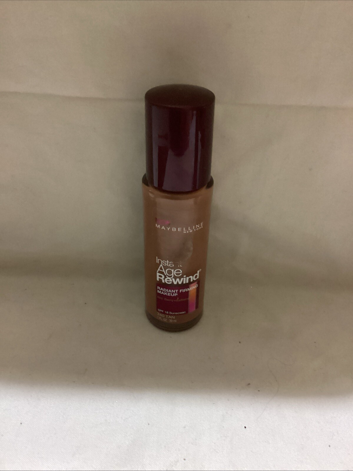 Maybelline Instant Age Rewind Radiant Firming #340 Tan Liquid Foundation RARE