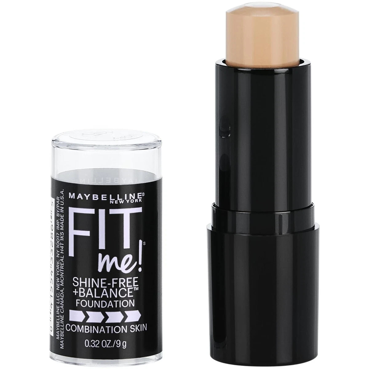 Maybelline Fit Me! Shine Free + Powder Foundation Stick-115 Ivory, 2 tubes!