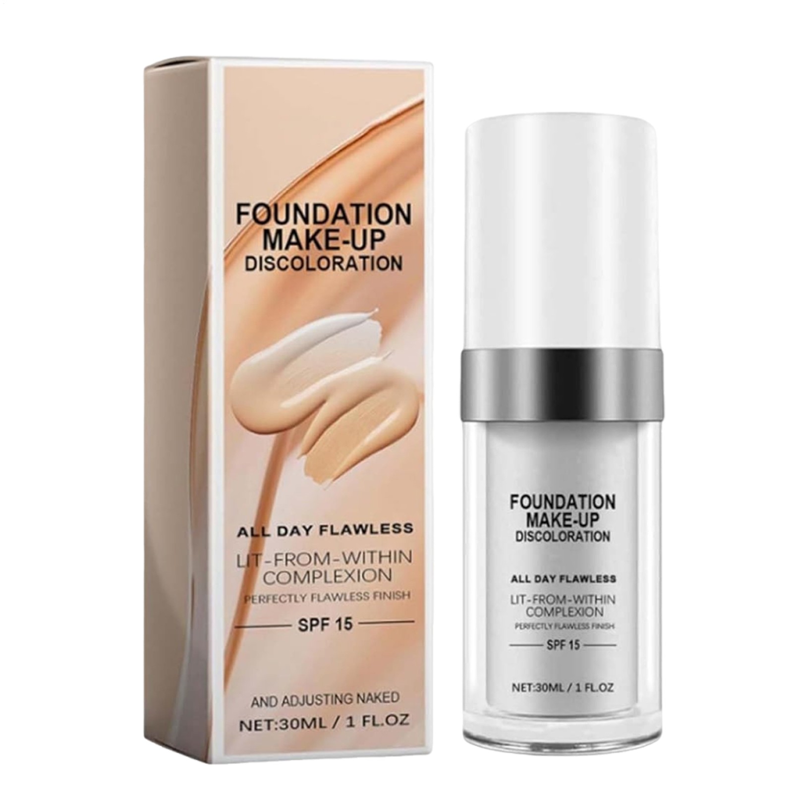 Foundation Makeup Discoloration 30ML White To Skin Changing Color Tone