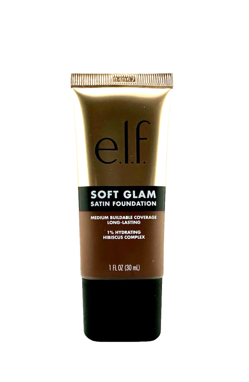 e.l.f. Skin Soft Glam Satin Foundation in 62 Rich Warm – 1 fl oz (30ml) 1 Count