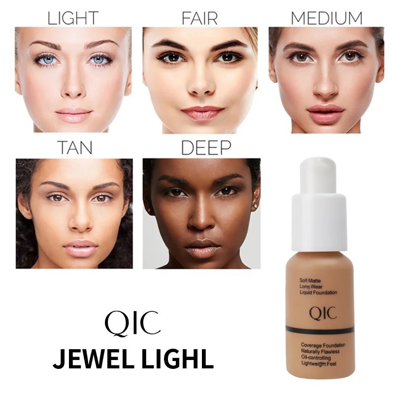QIC Matte BB Cream Full Coverage Foundation Waterproof Oil Control Face Makeup