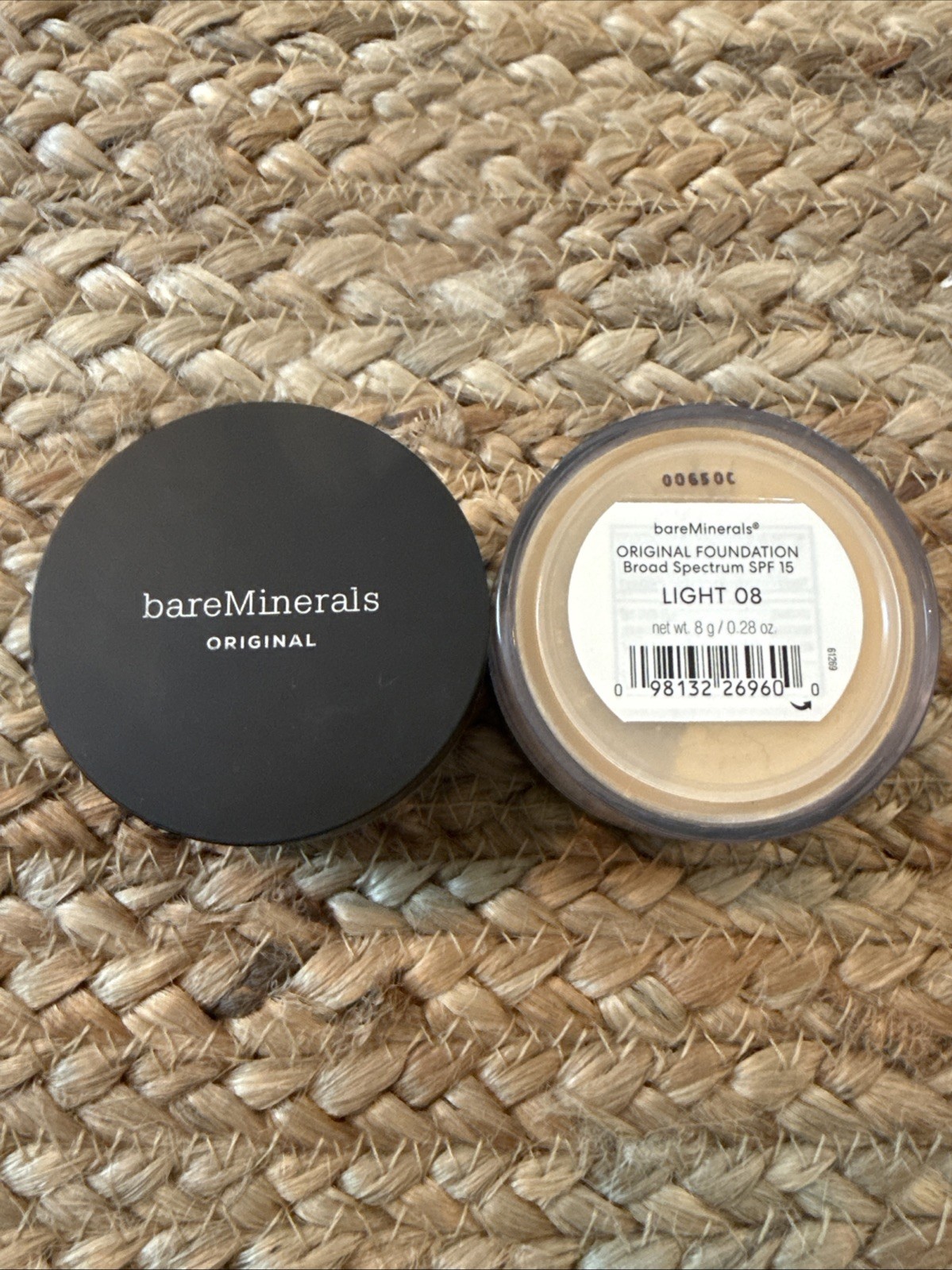 2 Bare Minerals Original Mineral Powder Foundation SPF 15 Light 08, 0.28 Oz
