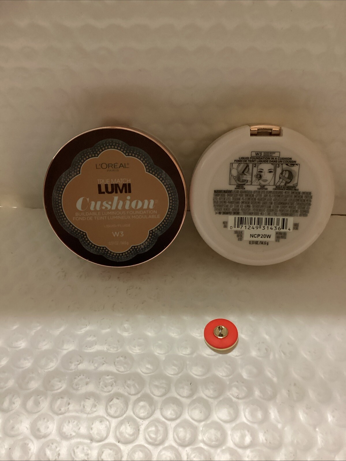 2x Loreal True Match Lumi cushion Foundation W3 Nude Beige