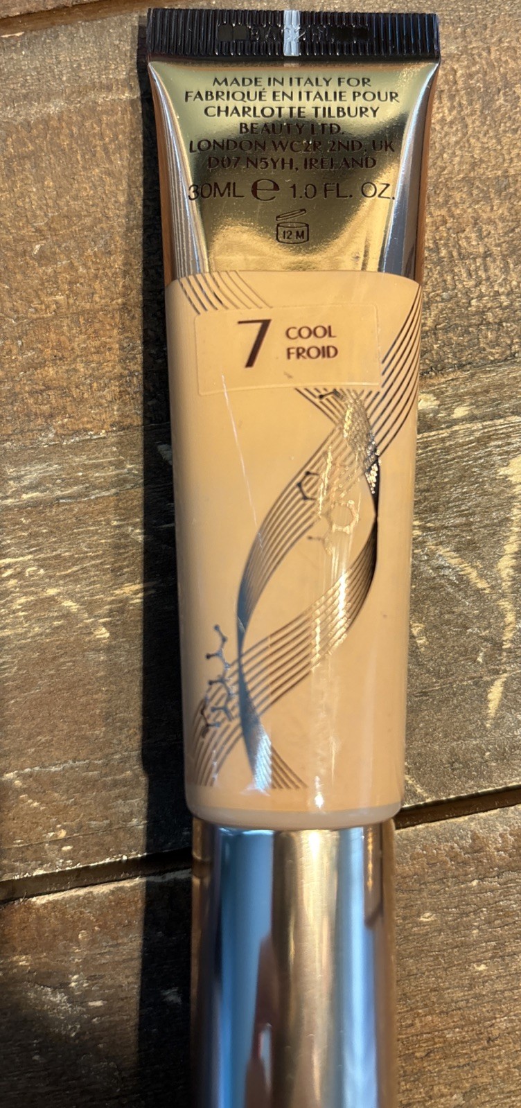Charlotte Tilbury Beautiful Skin Foundation ~ 7 COOL ~ 1 fl oz ~ 100% Authentic