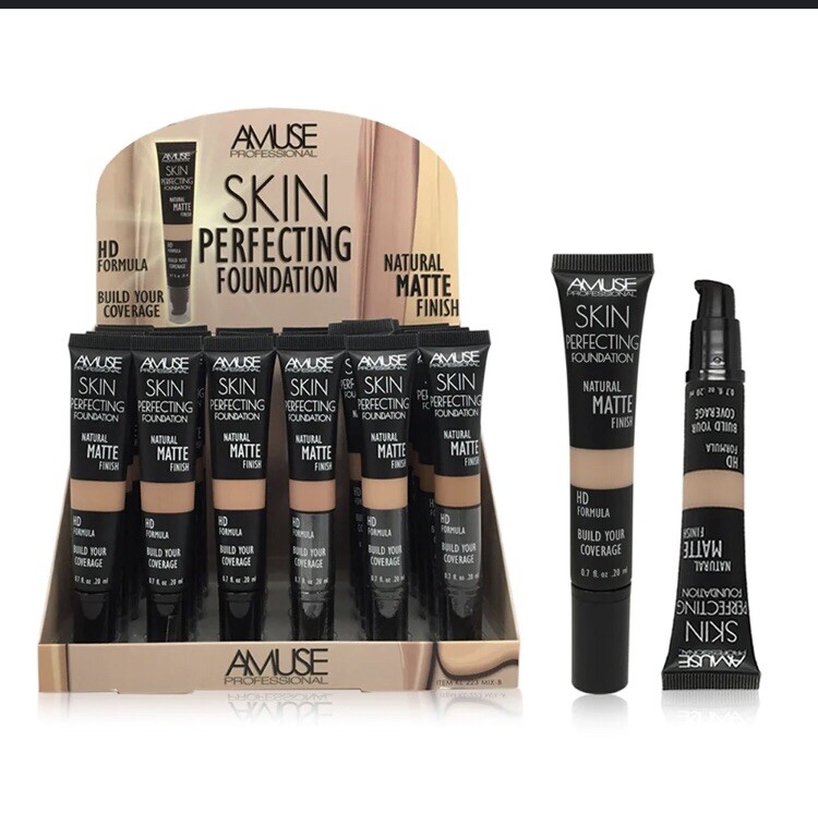 AMUSE Professional Foundation Natural Matte Finish HD Full-Coverage Makeup