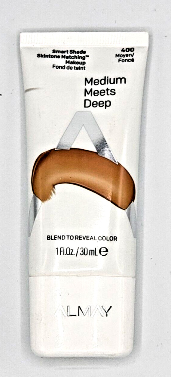NEW Almay Smart Shade AntiAging Skintone Matching Makeup- 400 MEDIUM MEETS DEEP