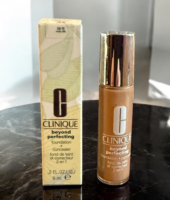 CLINIQUE Beyond Perfecting CN 78 NUTTY Foundation + Concealer (Travel Size) NIB