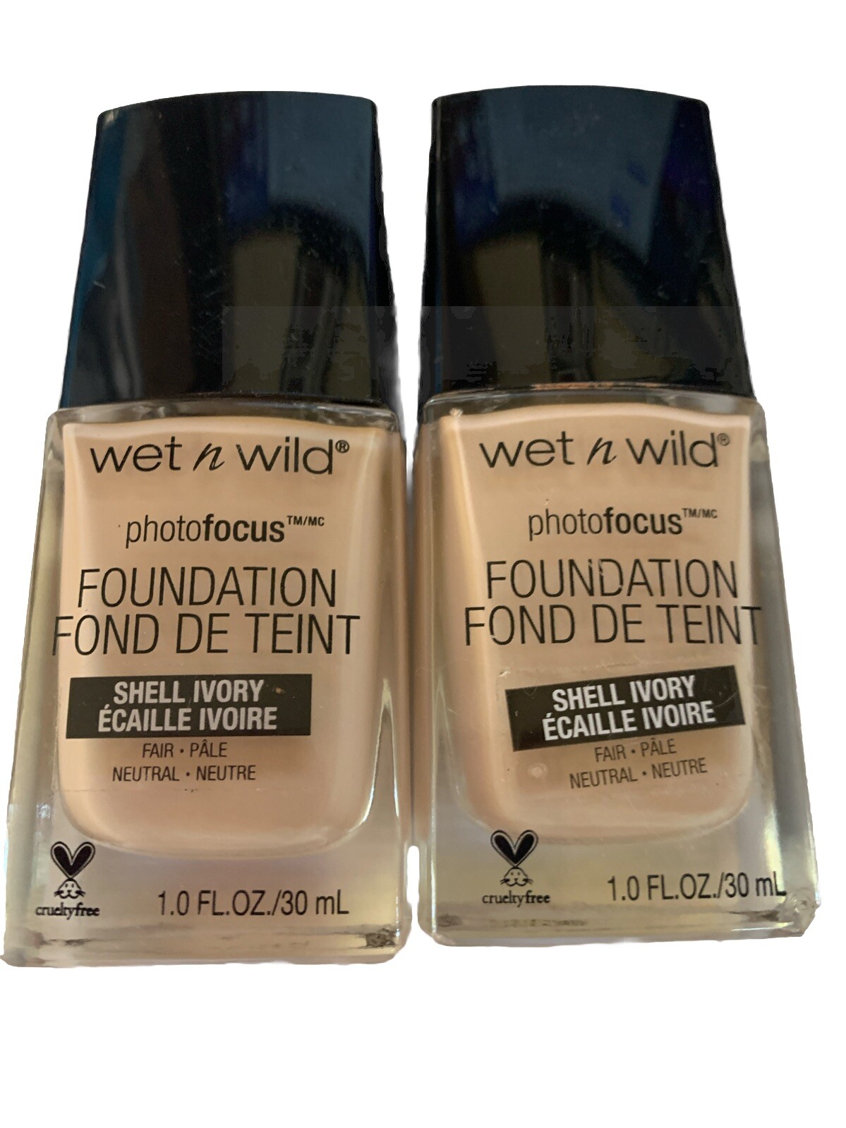 2X Wet n Wild Photo Focus Foundation Shell Ivory #361C Wet-N-Wild