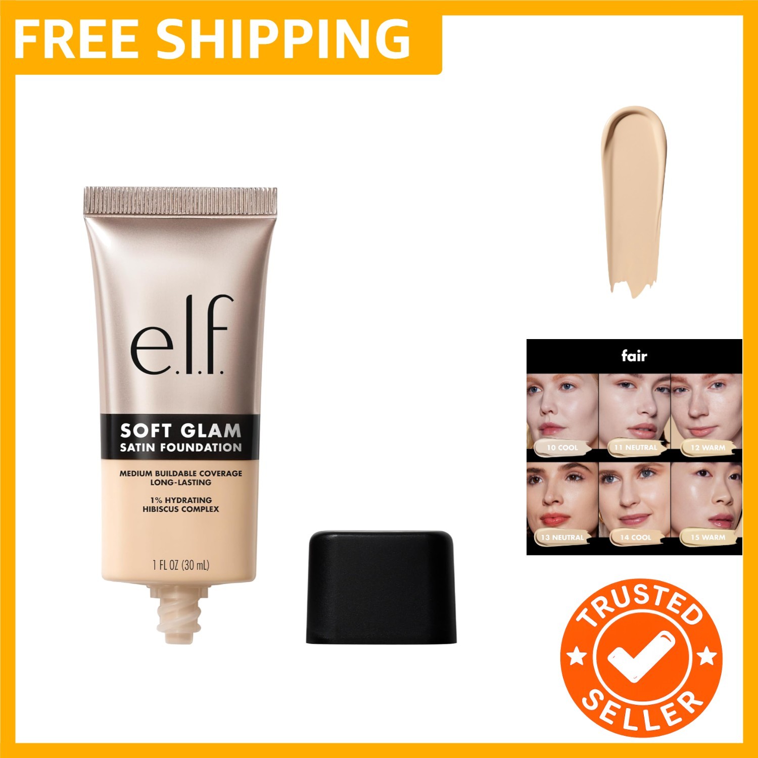 Soft Glam Foundation, Medium Coverage, Long-Lasting & Buildable Foundation Fo…