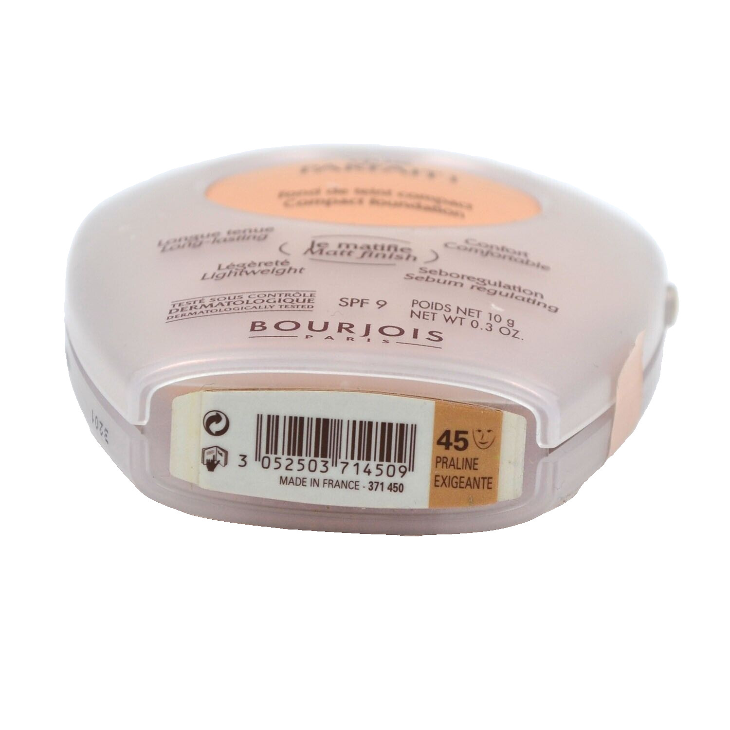 Bourjois Plus Que Parfait Compact Foundation SPF 9 45 Praline Exigeante 0.3 oz