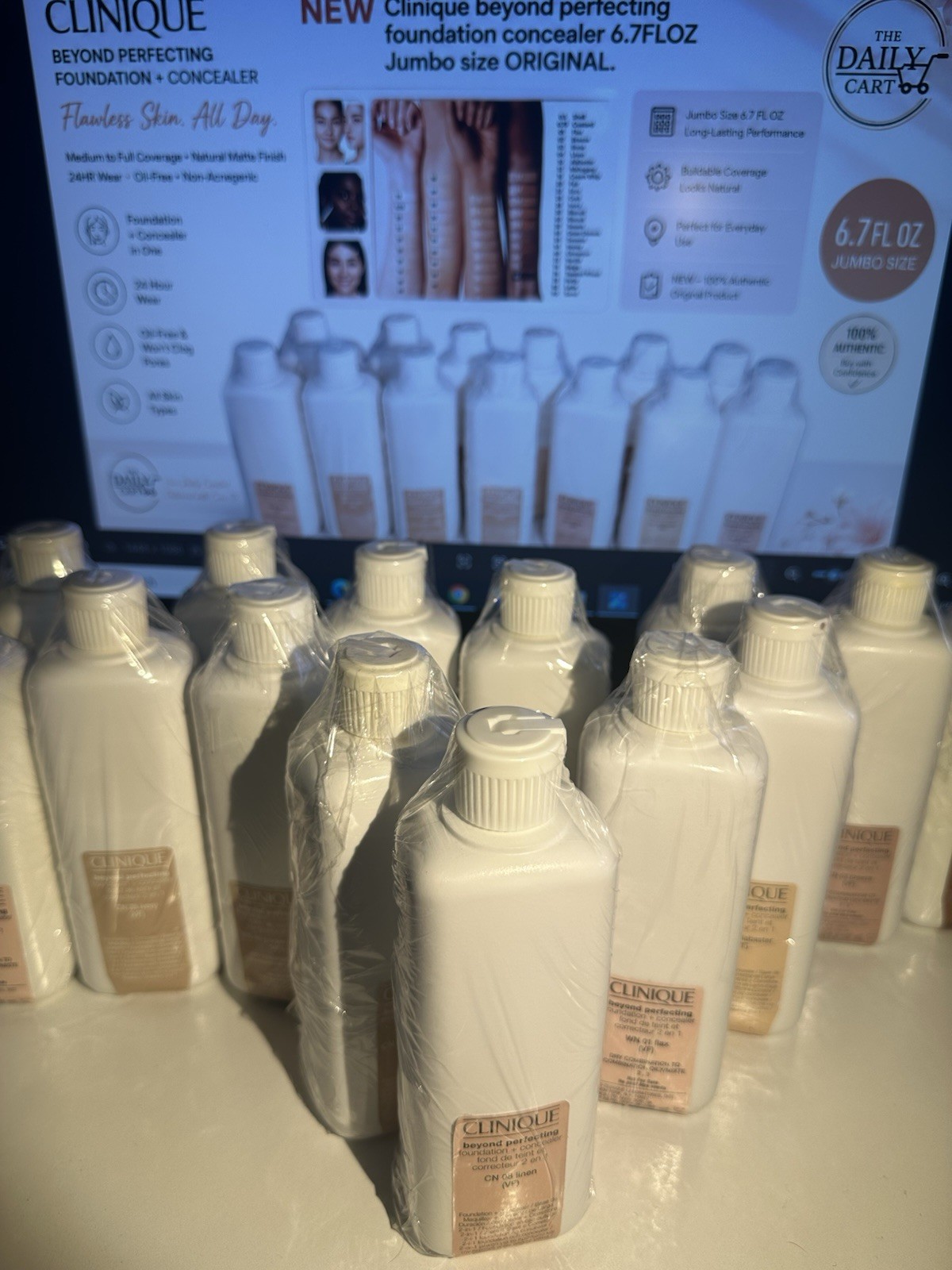 NEW Clinique beyond perfecting foundation concealer 6.7FLOZ Jumbo size ORIGINAL.