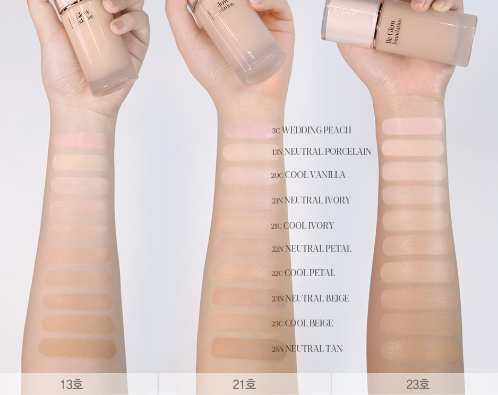 ESPOIR Be Glow Foundation 30g #21C Cool Ivory Korean Seller Korean Cosmetics NEW