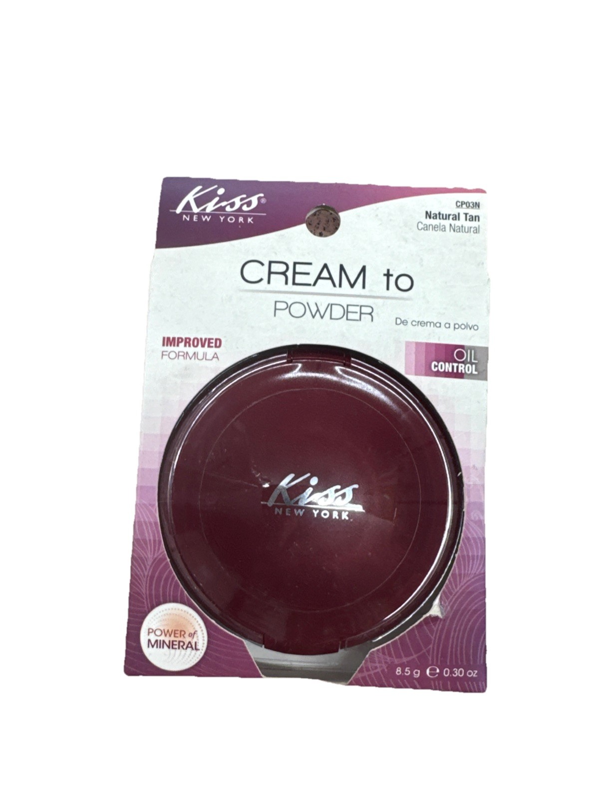 CP03N NATURAL TAN Kiss Cream to Powder Foundation Oil Control 8.5 g / .30 oz