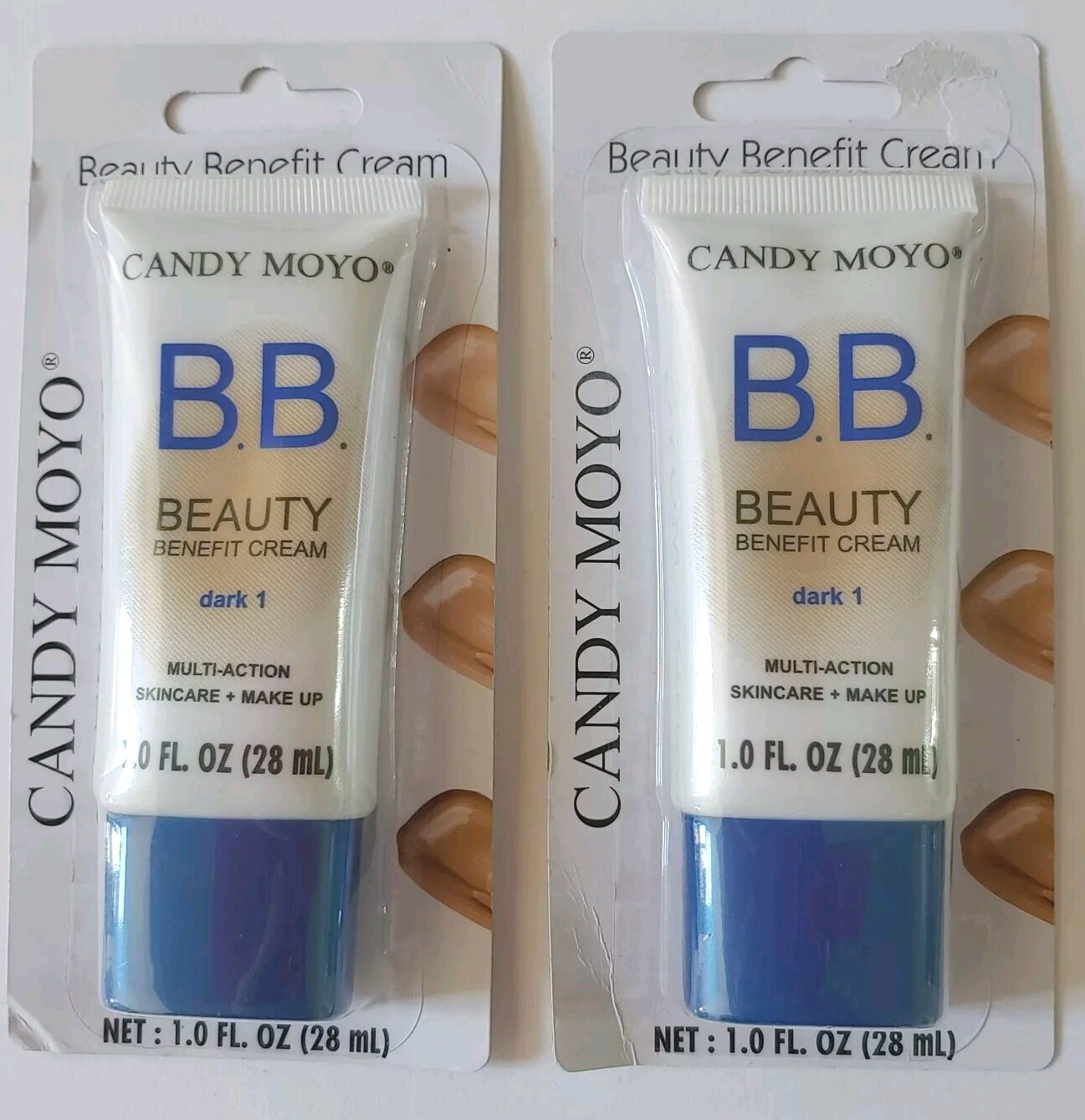 Candy Moyo BB Dark 1 Lot of 2 Beauty Benefit Cream 1.0 OZ Skincare Makeup