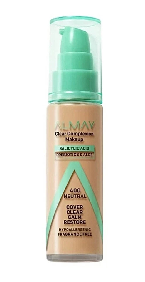 (3 PACK) Almay Clear Complexion Acne Foundation with Salicylic Acid, 400 Neutral