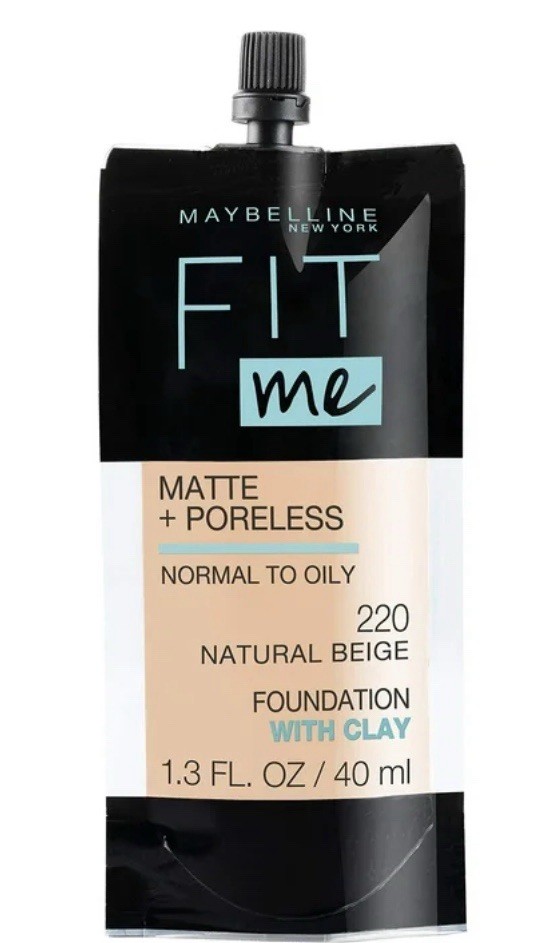 Maybelline Fit Me POUCH Matte + Poreless Liquid Normal To Oily 220 Natural Beige