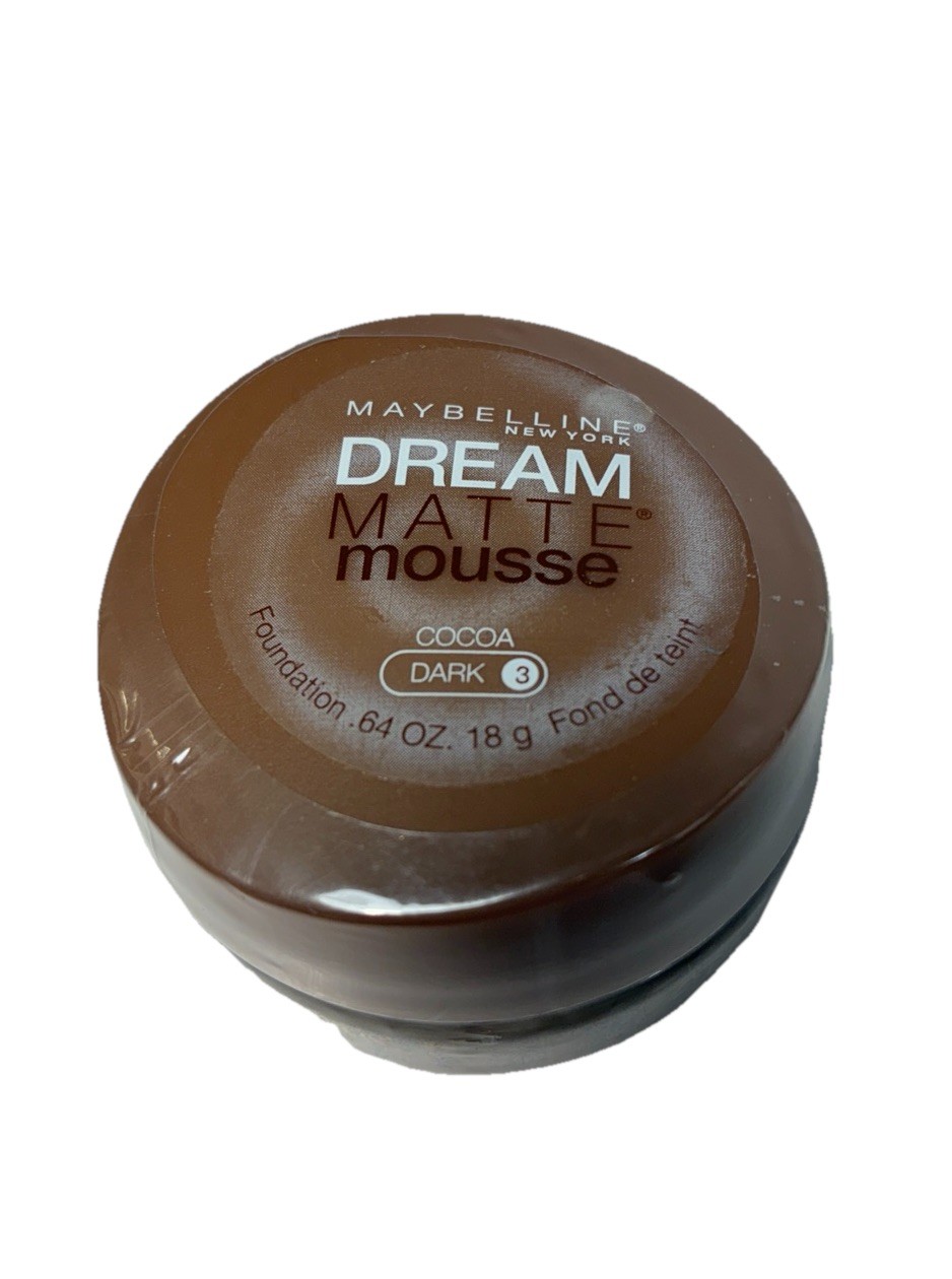 Maybelline Dream Matte Mousse Foundation COCOA 3 Dark .64 oz 1 PACK-SEALED