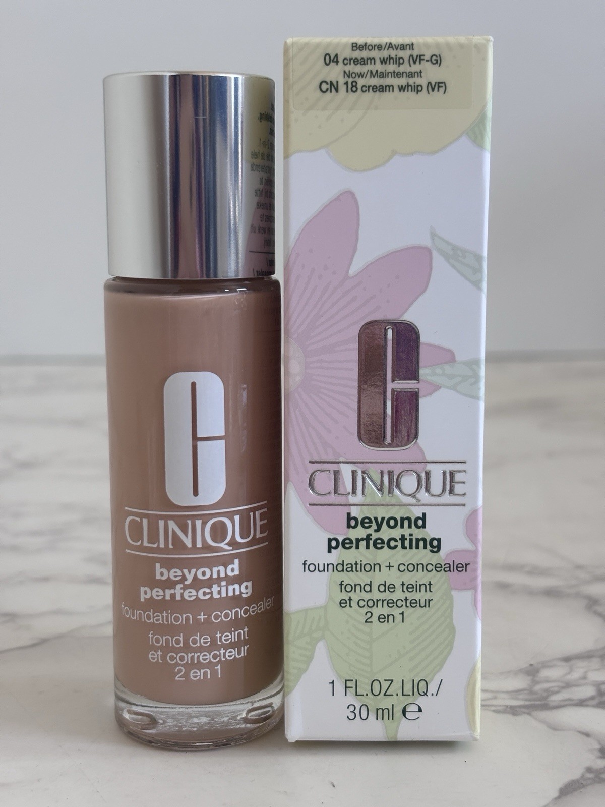 Clinique Beyond Perfecting Foundation + Concealer CN 18 Cream Whip (VF) 1 fl oz