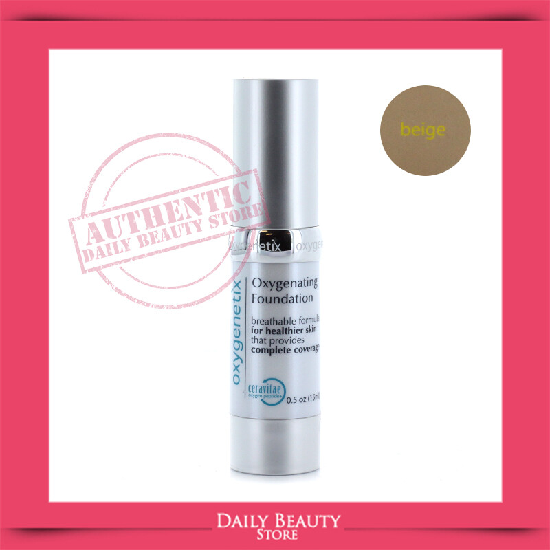 Oxygenetix Oxygenating Foundation 15ml 0.5oz Beige NEW FAST SHIP