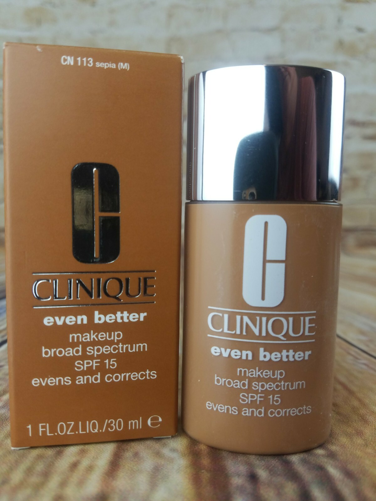 CLINIQUE Even Better Makeup Broad Spectrum SPF 15 CN 113 SEPIA (M) NEW FRESH