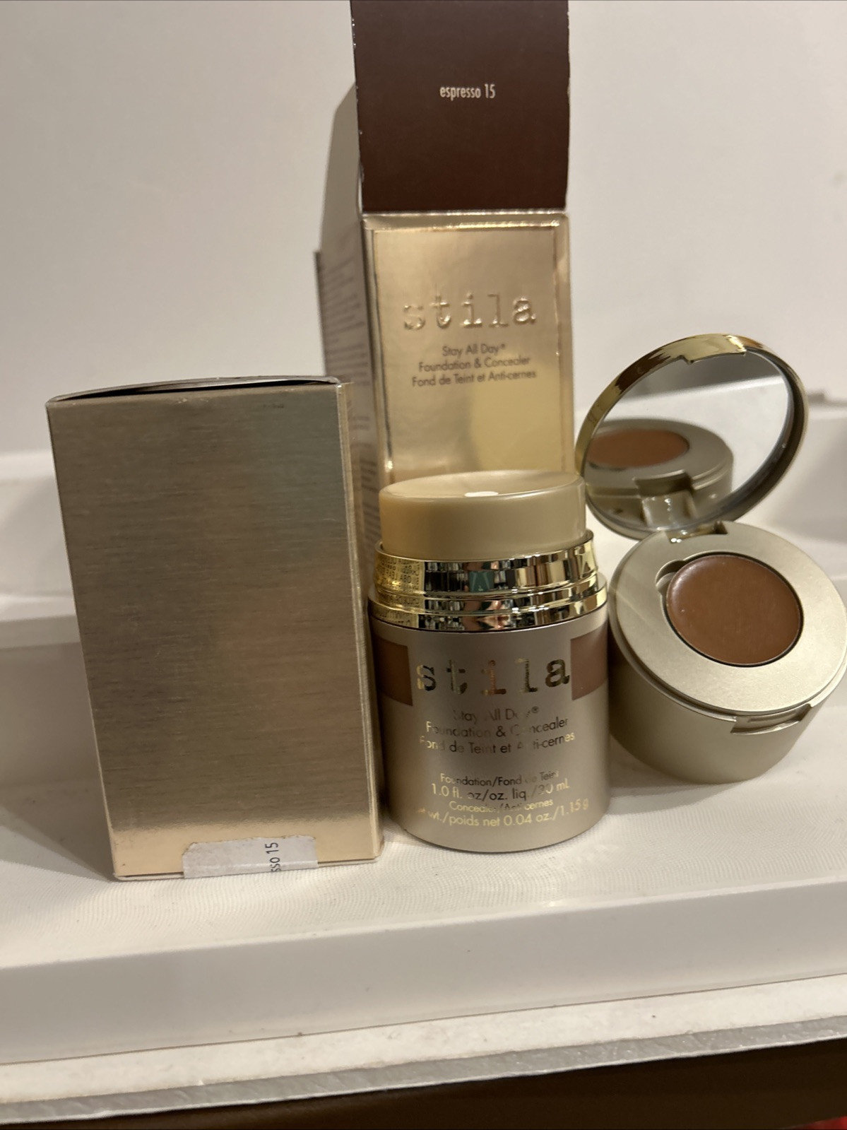 2X Stila Stay All Day Foundation & Concealer – ESPRESSO 15 NEW IN BOX