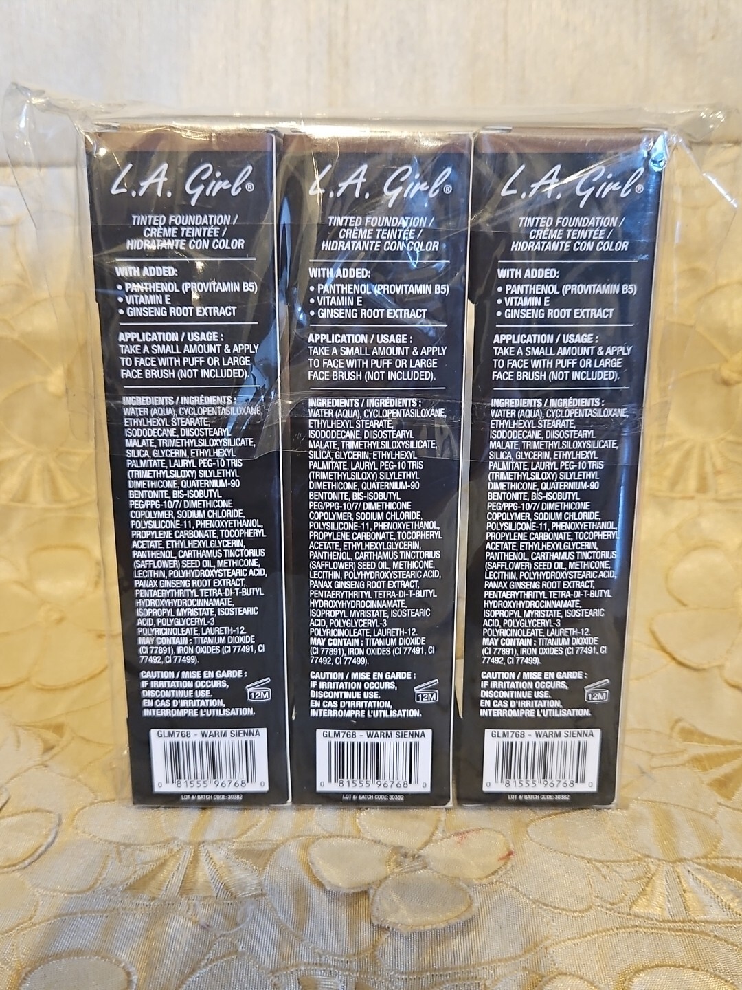 3-L.A. Girl-Tinted Foundation-Buildable Natural Finish-Glm768 Warm Sienna-SEALED