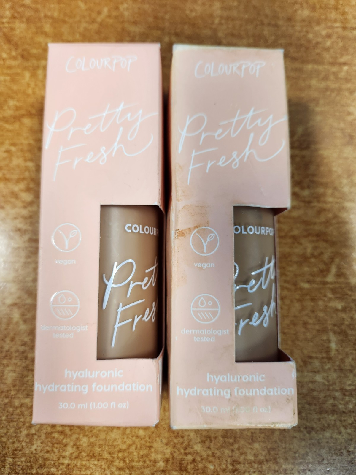 2 Pk: ColourPop Pretty Fresh Hyaluronic Hydrating Foundation MEDIUM 80W (G4116)