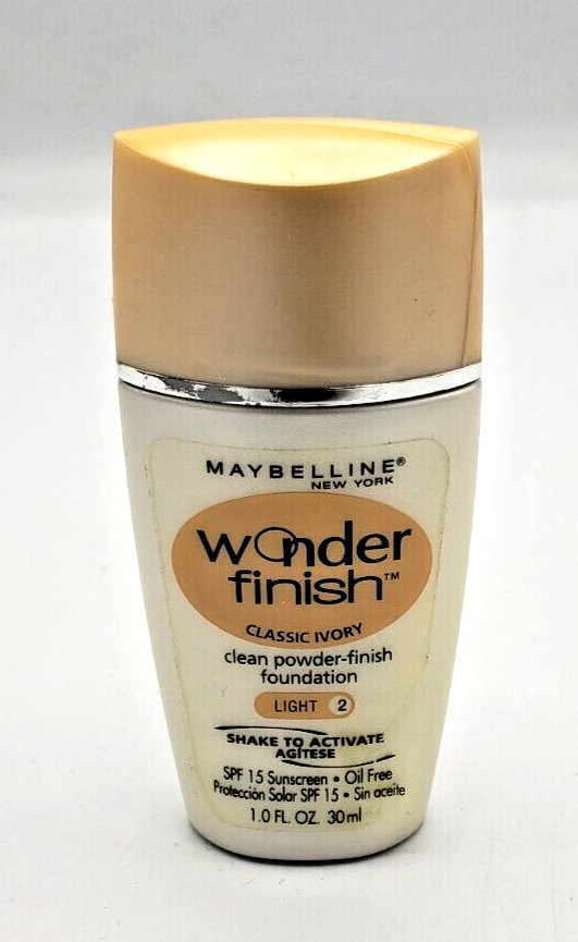 NEW Maybelline Wonder Finish Liquid-to-Powder Foundation CLASSIC IVORY LIGHT 2