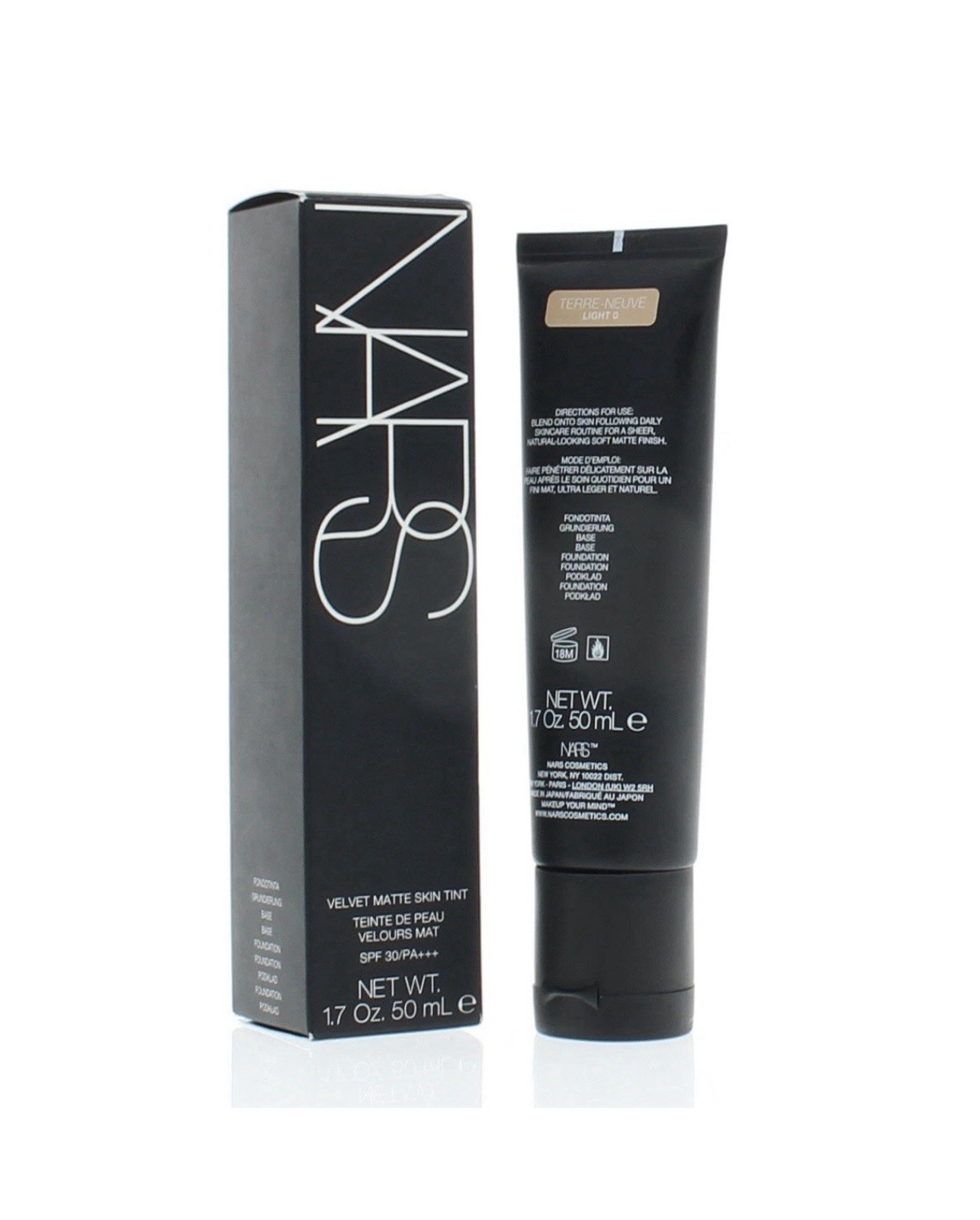 NARS ~ VELVET MATTE SKIN TINT ~ LIGHT # 0 Terre-neuve 1.7 oz