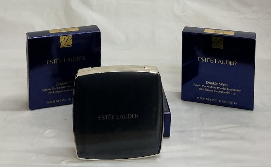 3 PACK DOUBLE WEAR MATTE POWDER FOUNDATION. 2W2 RATTAN. .42OZ.