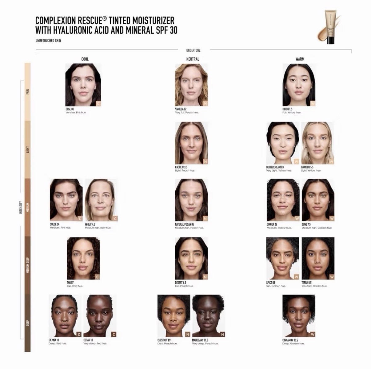 bareMinerals COMPLEXION RESCUE Tinted Moisturizer SPF 30 – 1.18oz Dune 7.5