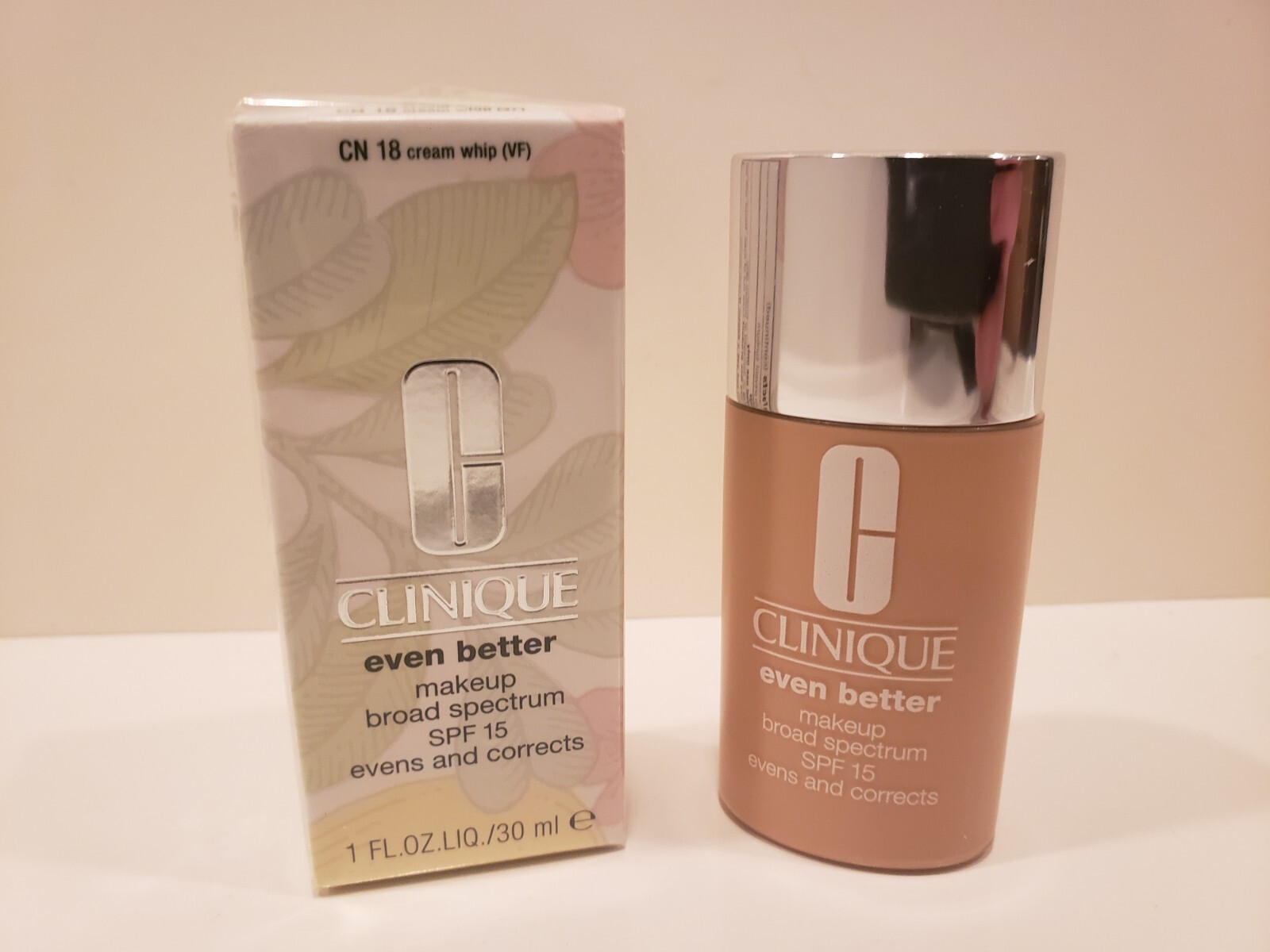 Clinique Even Better Makeup BS SPF 15 Evens And Corrects CN 18 Cream Whip