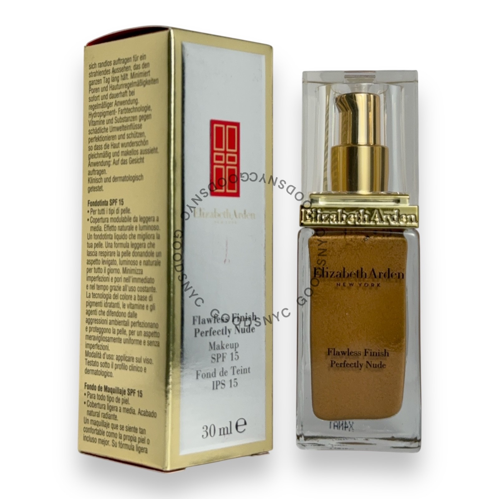 Elizabeth Arden Flawless Finish Perfectly Nude 24HR Makeup 1 OZ Warm Cappuccino