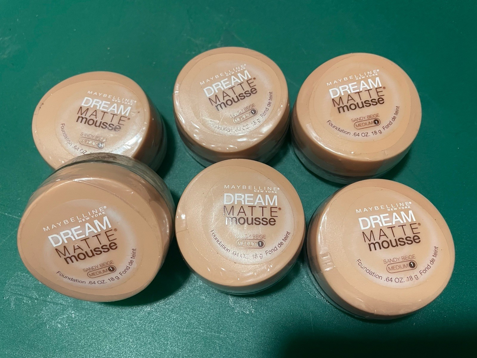 6 X Maybelline Dream Matte Mousse Foundation ~ Sandy Beige Sealed!