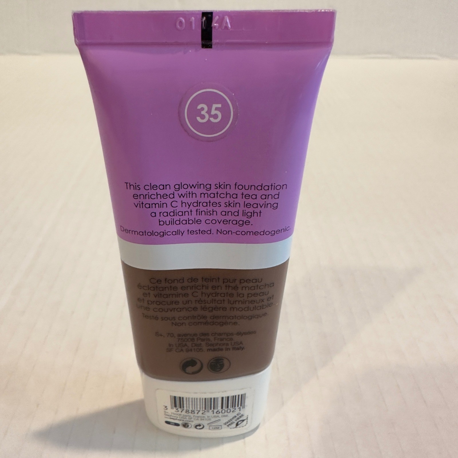 Sephora Clean Glowing Skin Foundation 35 Radiant Finish 30ml 1.01oz Matcha Vit C
