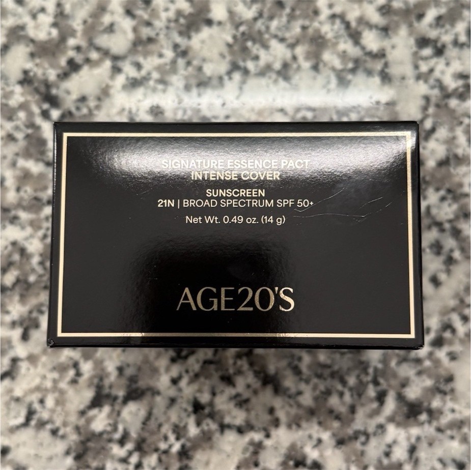 AGE20’S Signature Essence Pact Intense Cover Foundation 21N SPF 50, 0.49 oz