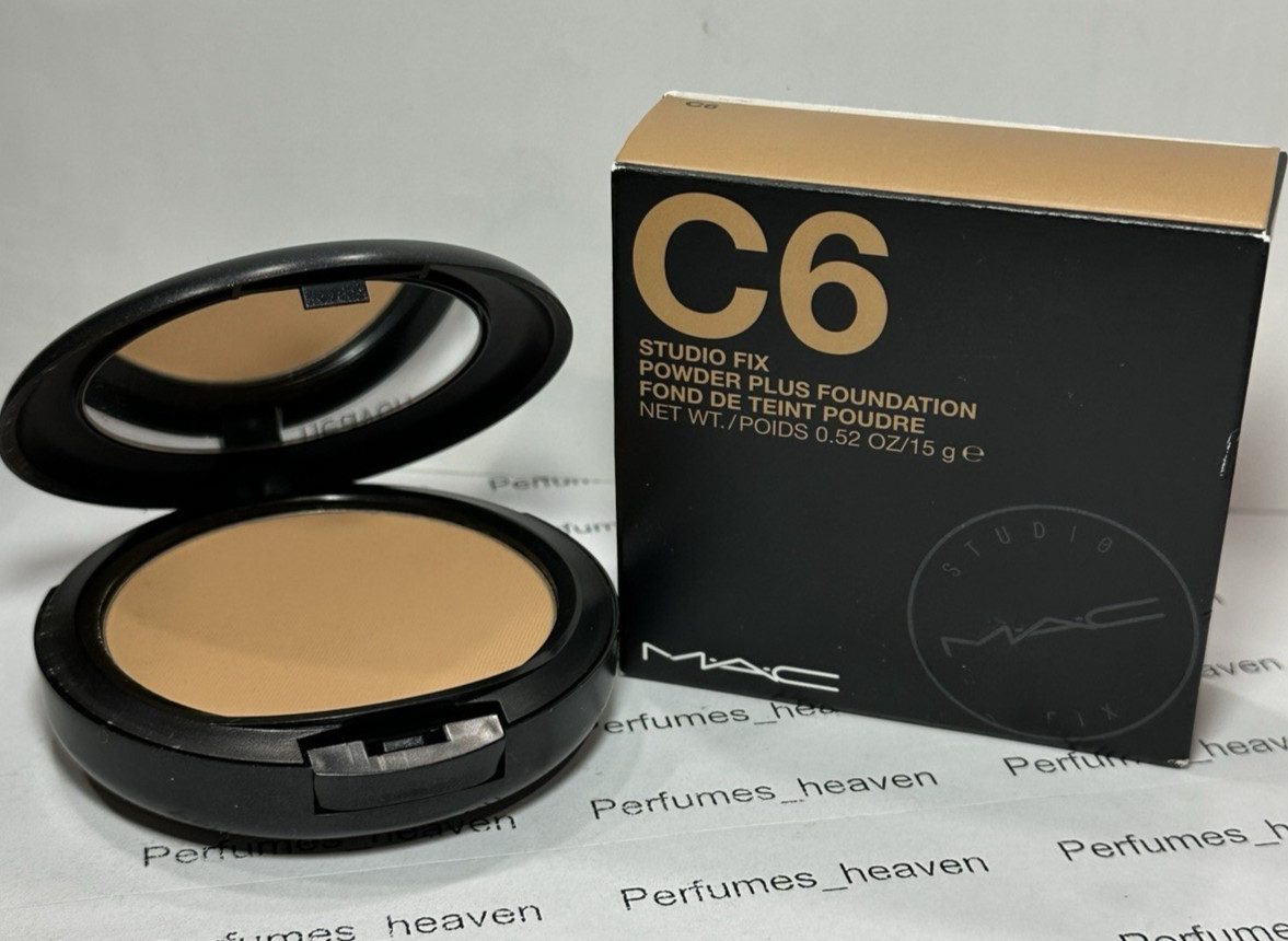 Mac Studio Fix Powder Plus Foundation C6 – Full Size 0.52 oz. / 15 g New