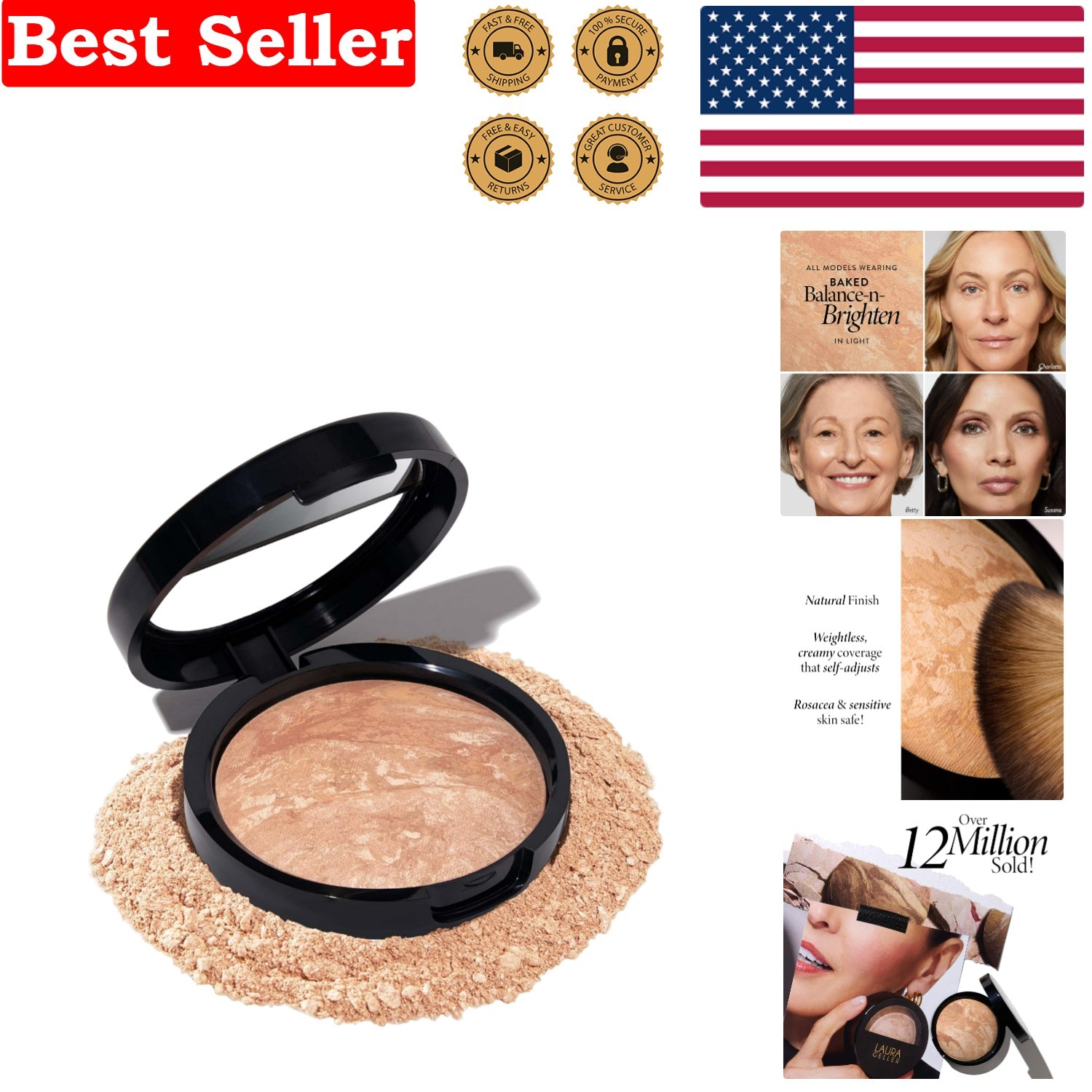Balance-n-Brighten Color Correcting Powder Foundation – Light
