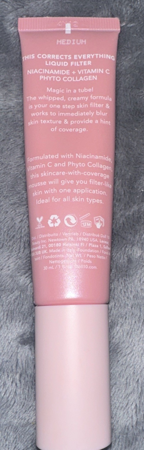 Doll 10 This Corrects Everything Liquid Filter with Niacinamide in Medium