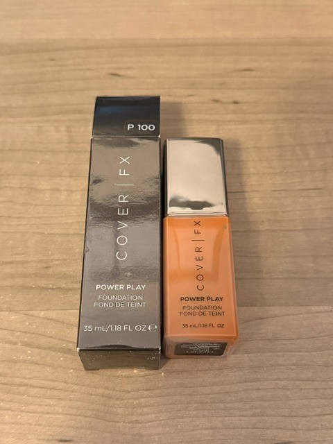 Cover FX Power Play Foundation “P100” NEW! 1.18 fl. oz.