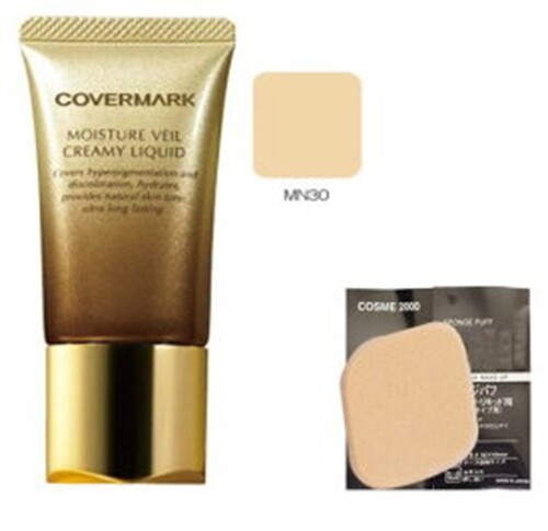 COVERMARK Moisture Veil Creamy Liquid SPF38 PA+++ 25g MN30 with special sponge