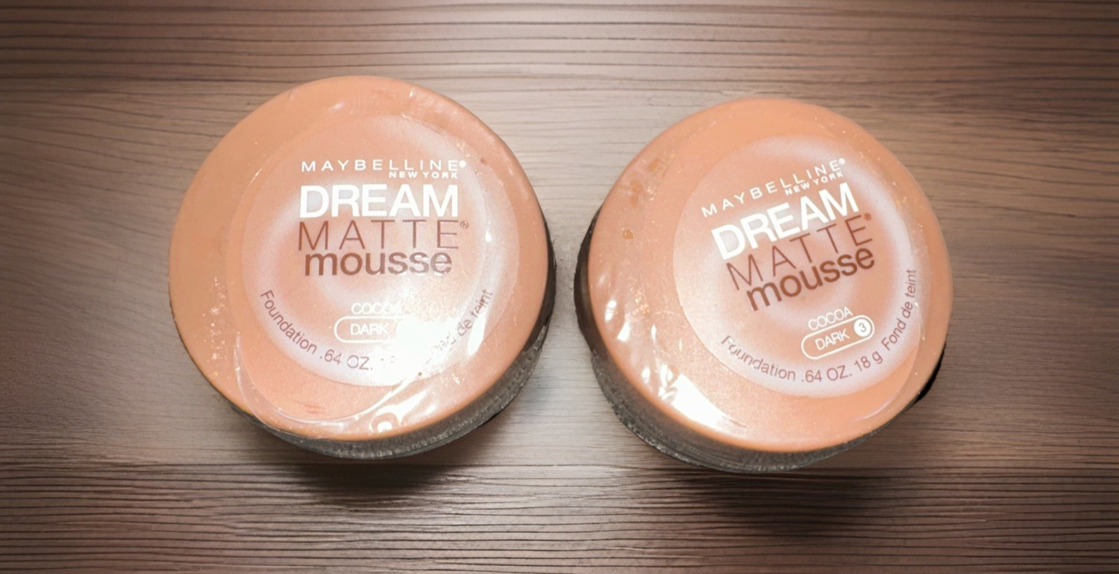 Maybelline Dream Matte Mousse COCOA 3 DARK, set of two SEALED