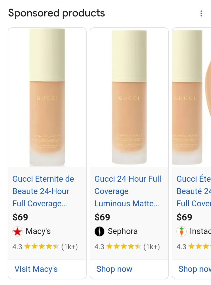 Gucci Éternité de Beauté Foundation, Shade 210N Medium Fair, 1.0 fl oz
