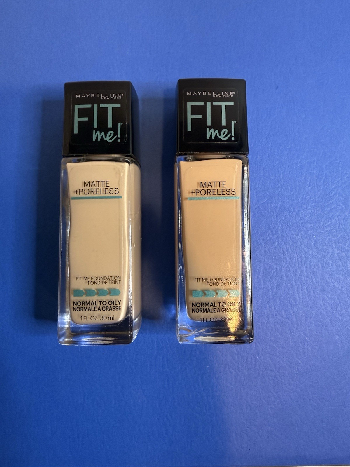 Maybelline Fit Me Foundation Matte + Poreless 120 Classic Ivory/125 Nude Beige