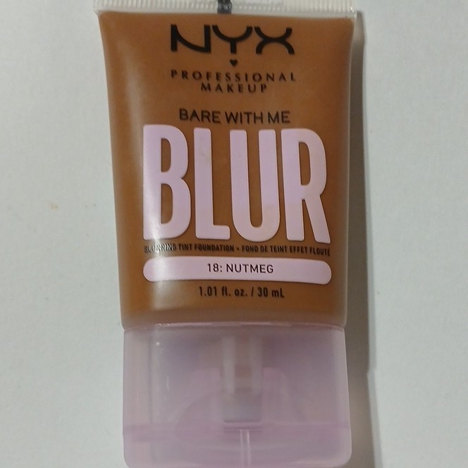 NYX Bare With Me Blur Foundation Nutmeg Medium Matte 1.01oz/30mL